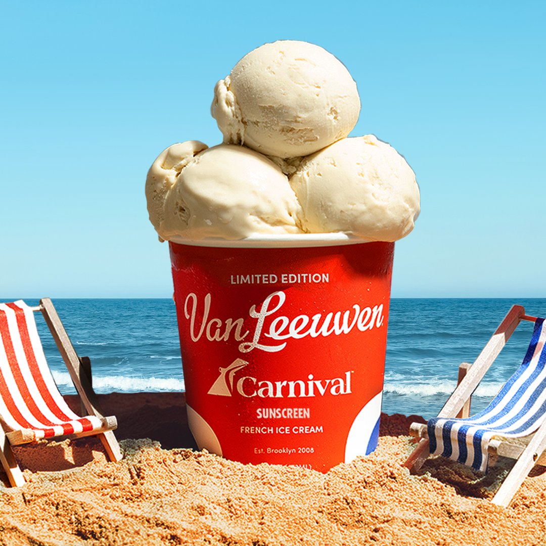 Carnival and Van Leeuwen’s Latest Collab Takes Sunscreen But Makes It Ice Cream