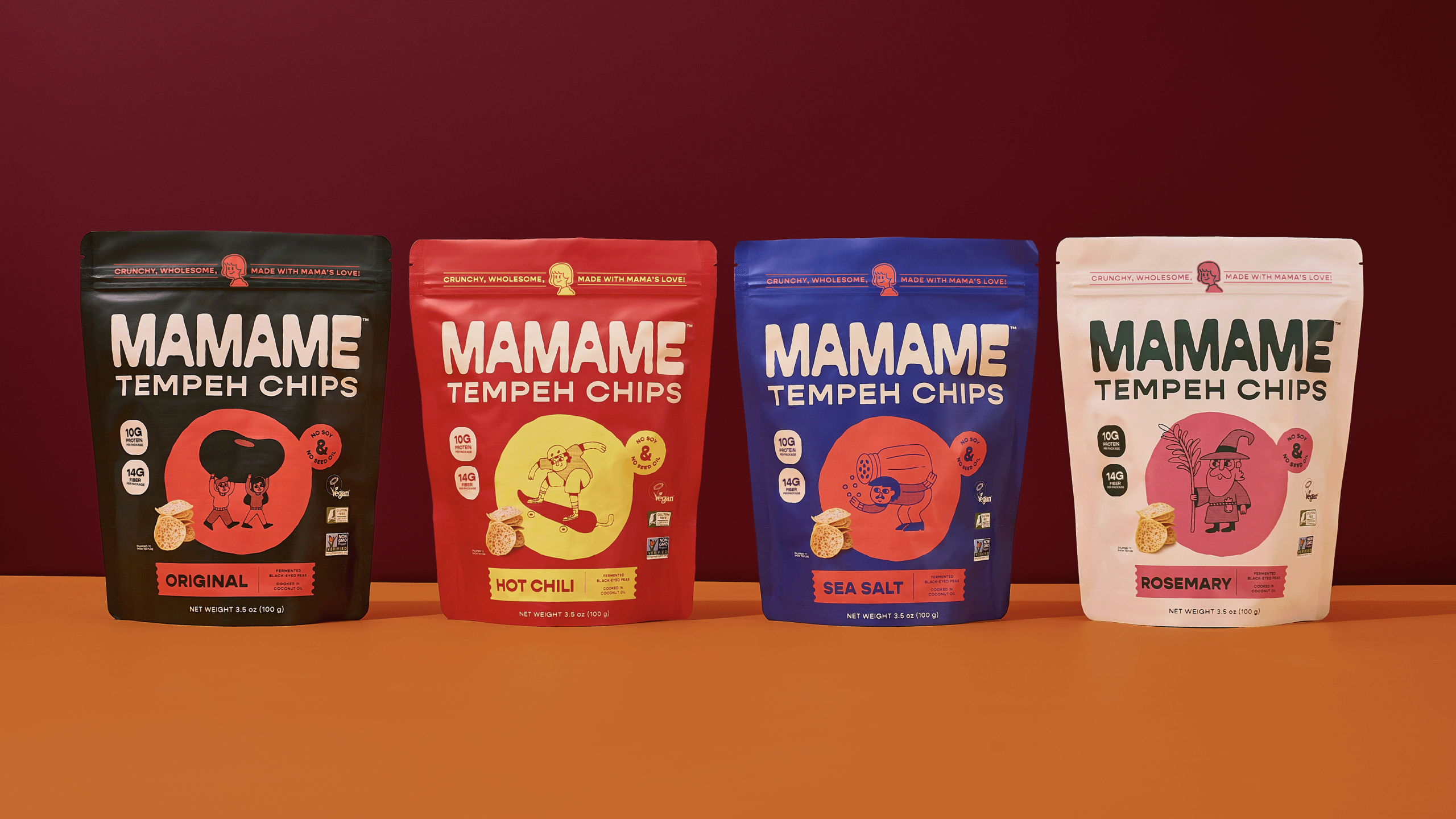 Mamame Chips Serve Up a Snackable Look with Serious Character