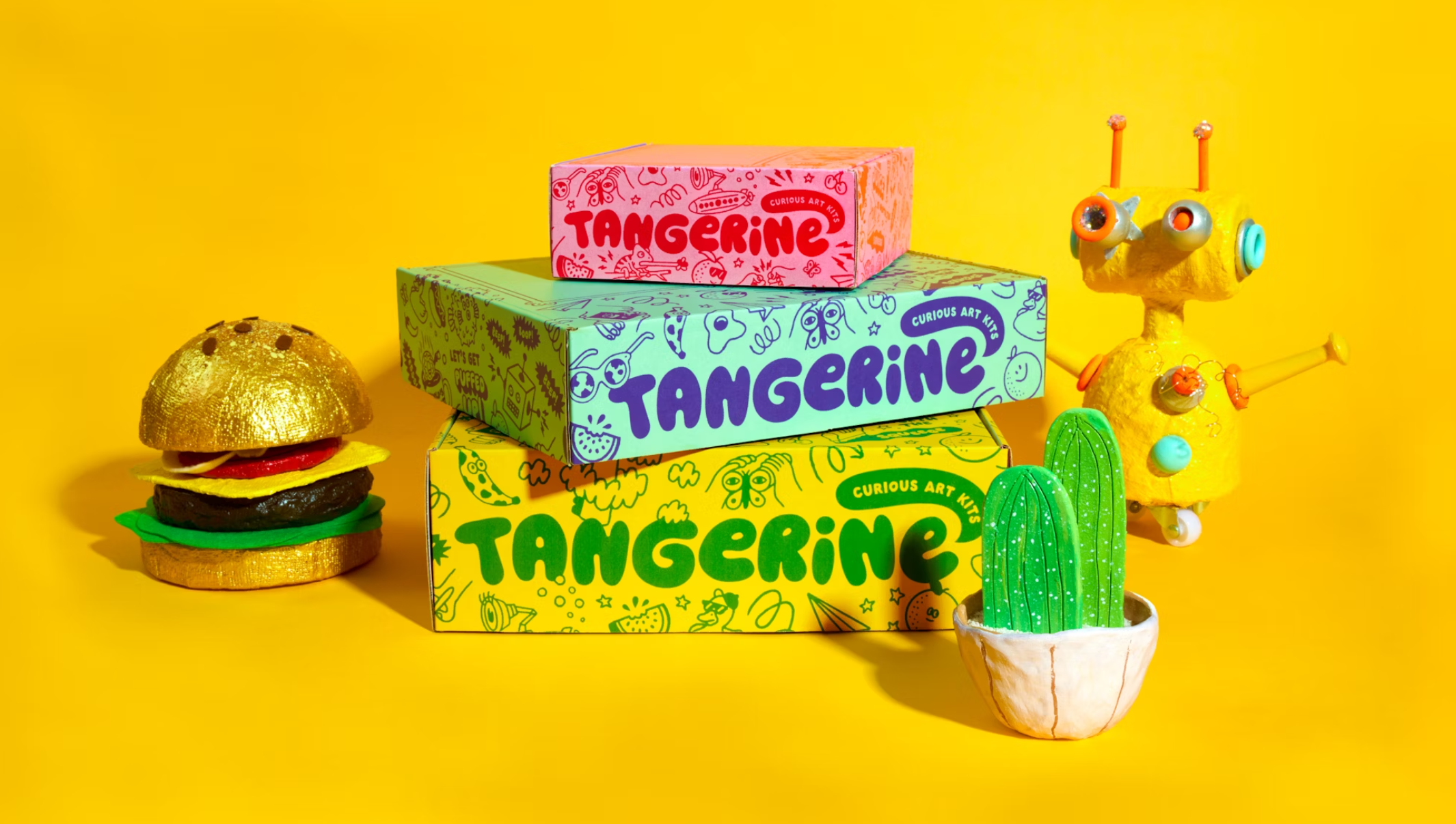 Tangerine Art Kits by Helms Workshop are a Neon Playground For Kids and Creatives Alike